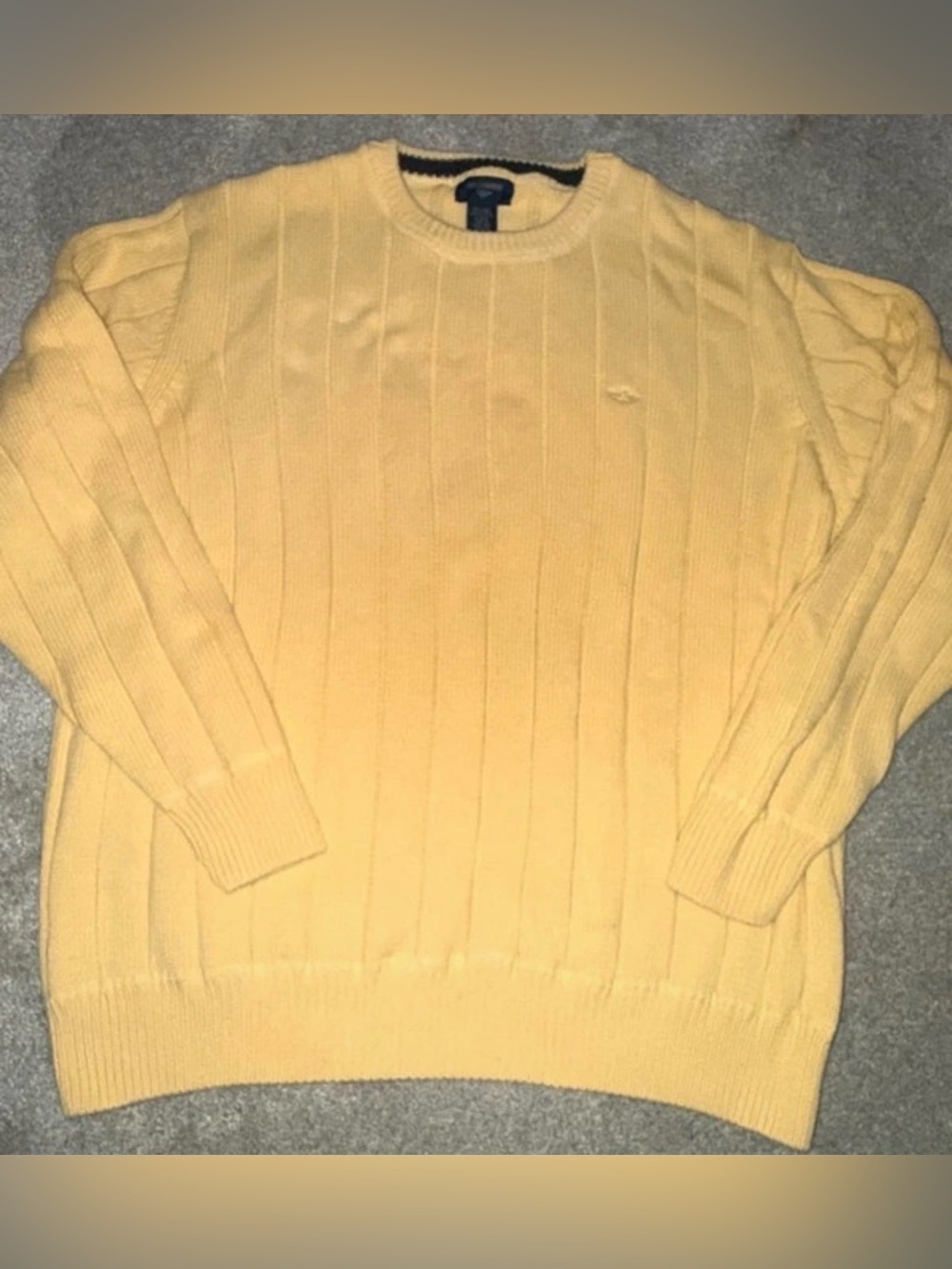 Dockers Men’s Yellow Ribbed Crewneck Sweater